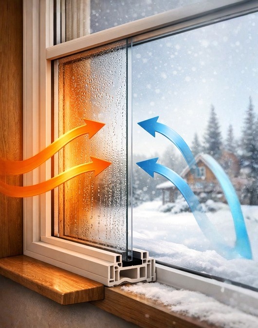 Heat retained with double glazing