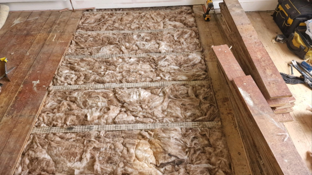 Insulation between floor joists during renovation