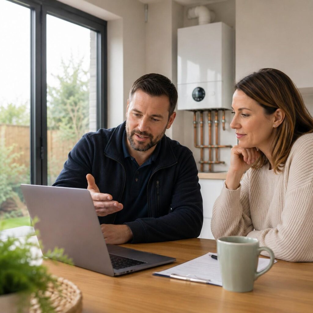 Checking eligibility for boiler grants UK, helping eligible households access a government-funded boiler replacement